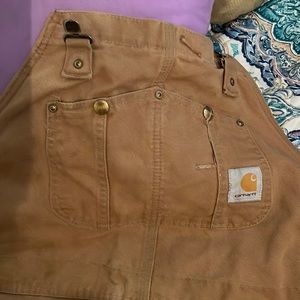 Worn Carhartt overalls, mens size 46x30